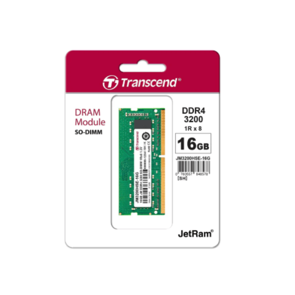 Transcend DDR4 16GB JetRam 3200MHz SODIMM Notebook Memory
