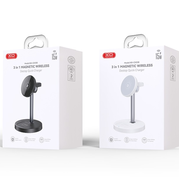  XO CX038 15W 3-in-1 Wireless Charger
