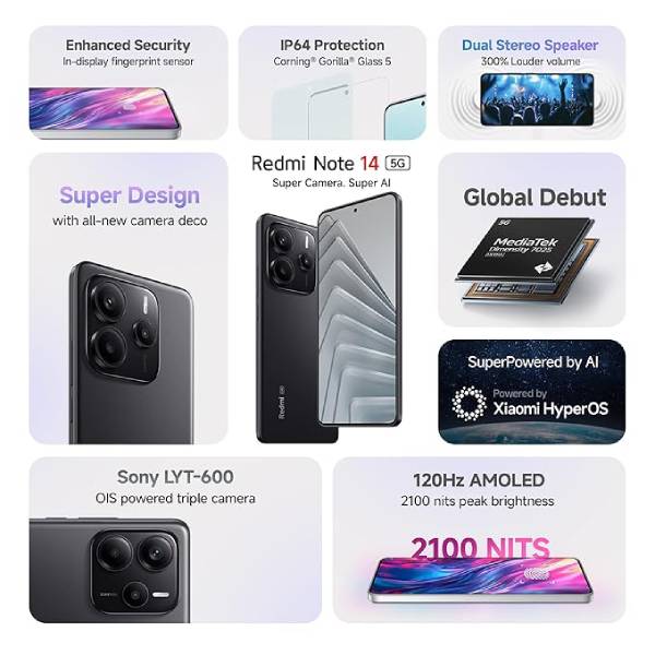 Redmi Note 14 5G 8GB+256GB Black