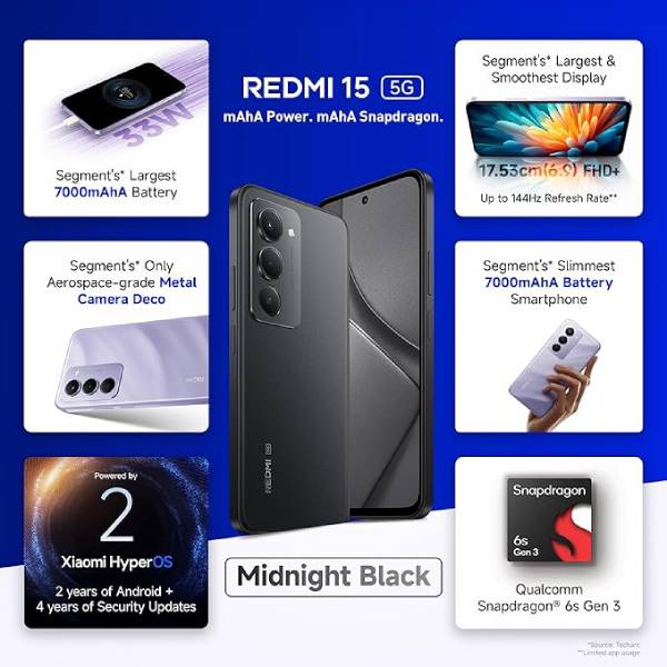 Redmi 15 8GB+256GB Black