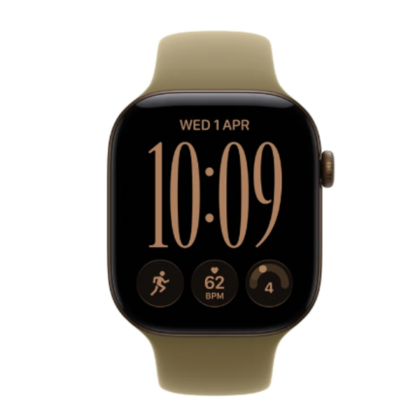 Apple Watch Series 12 GPS 46mm Dark Bronze Aluminium Case with Olive Sport Band - M/L MJEU4X/A